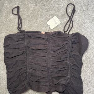 Women's Ruched Brown Top